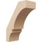 Ekena Millwork 5-inch W x 10-inch D x 14-inch H Balboa Rough Cedar Woodgrain TimberThane Knee Brace, Primed BRCUR05X10X14BOARCPR - alternate 1